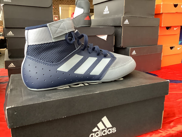 Adidas Mat Hog 2.0 YOUTH Wrestling Shoes - Navy/Grey The Tiger Shop by Iconic Adidas Mat Hog 2.0 YOUTH Wrestling Shoes - Navy/Grey The Tiger Shop by Iconic